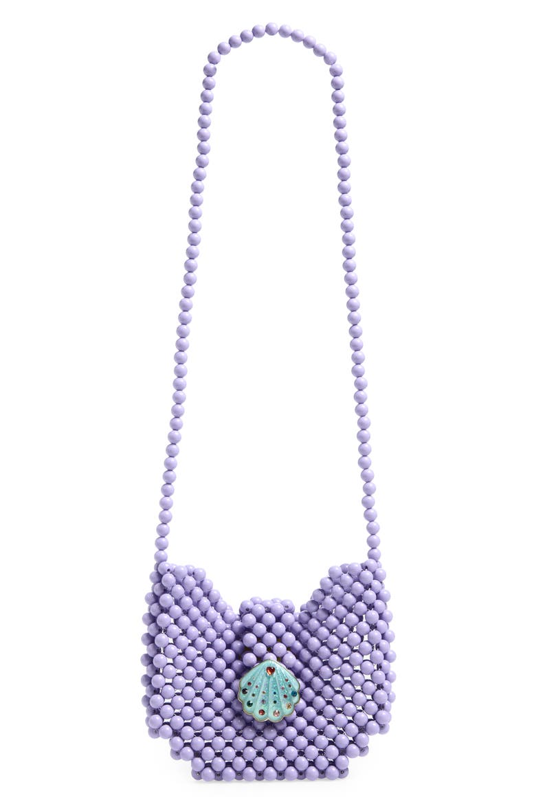 Mermaid Dreams Beaded Handbag, Main, color, PURPLE