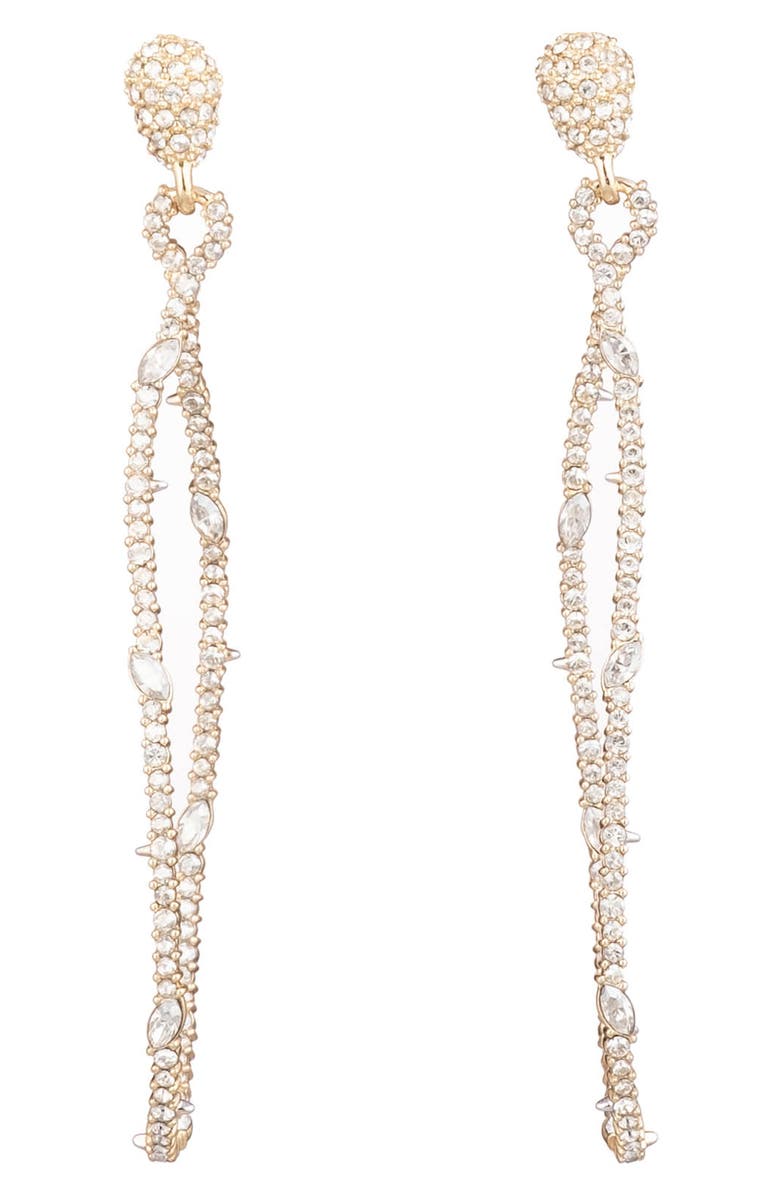 Alexis Bittar Twisted Linear Pavé Crystal Earrings, Main, color,