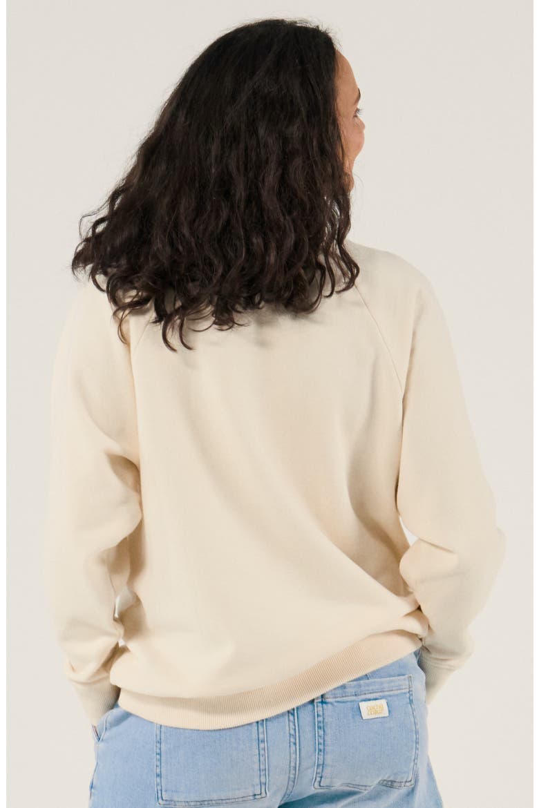 Maternity and Nursing Print Sweat Sunny, Alternate, color, Ecru