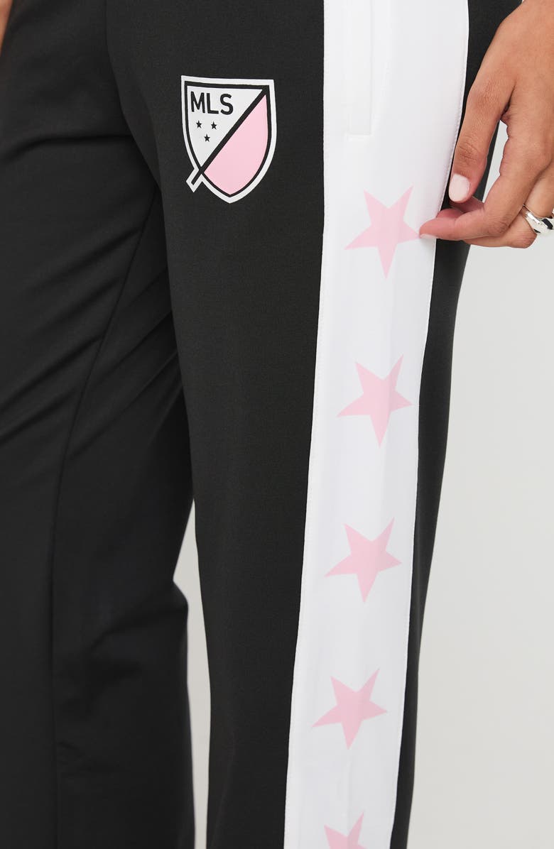 Princess Polly Track Star Flare Pants, Alternate, color, Black