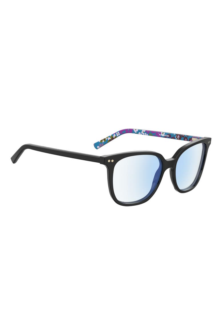 rosalie 51mm blue light blocking reading glasses, Alternate, color, BLACK
