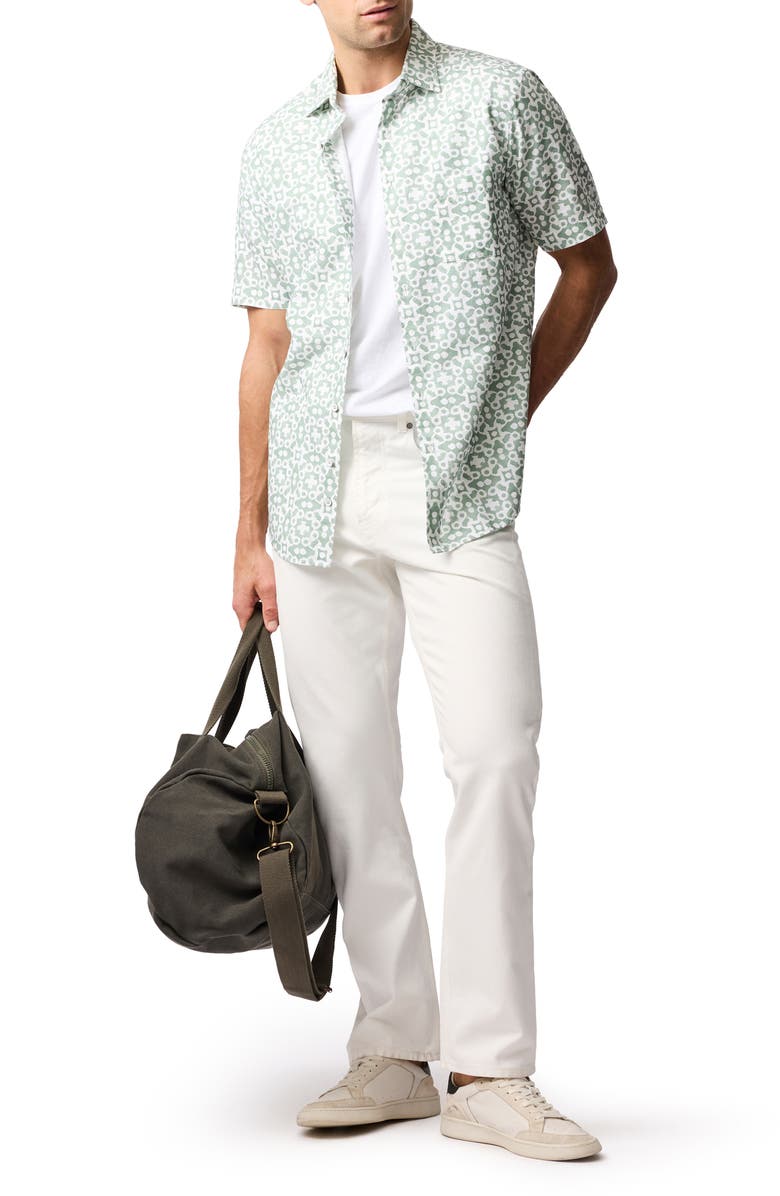 Rodd & Gunn Palliser Bay Linen & Cotton Short Sleeve Button-Up Shirt, Alternate, color, 