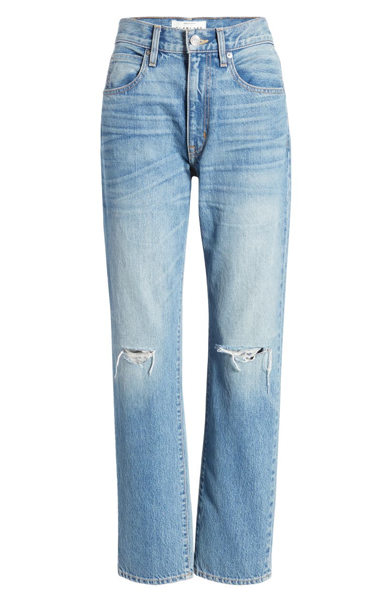 SLVRLAKE Stella High Waist Slim Straight Leg Jeans, Alternate, color,