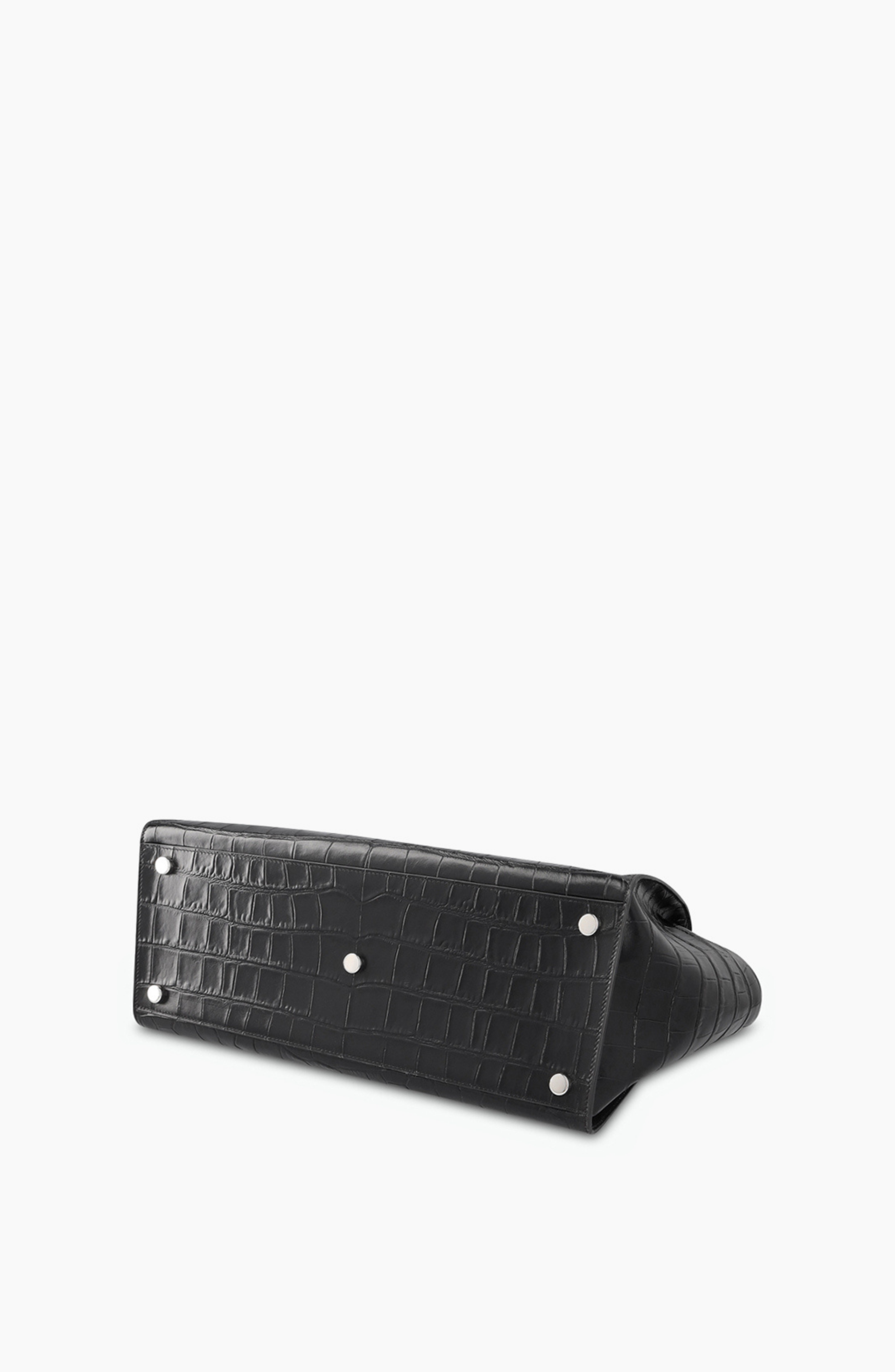 KAAI Voyager Leather Tote Bag - Soft Croco Black (Women) | Nordstrom