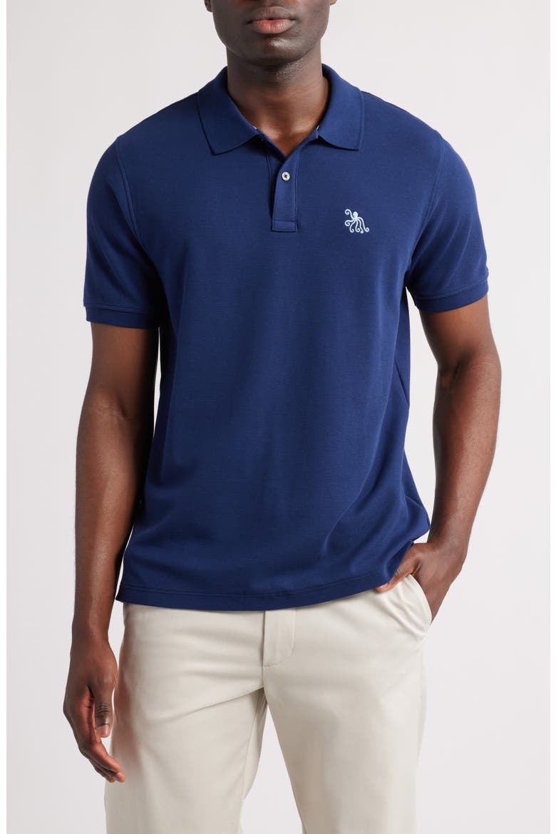 Short Sleeve Pima Cotton Piqué Polo, Main, color, CLASSIC BLUE