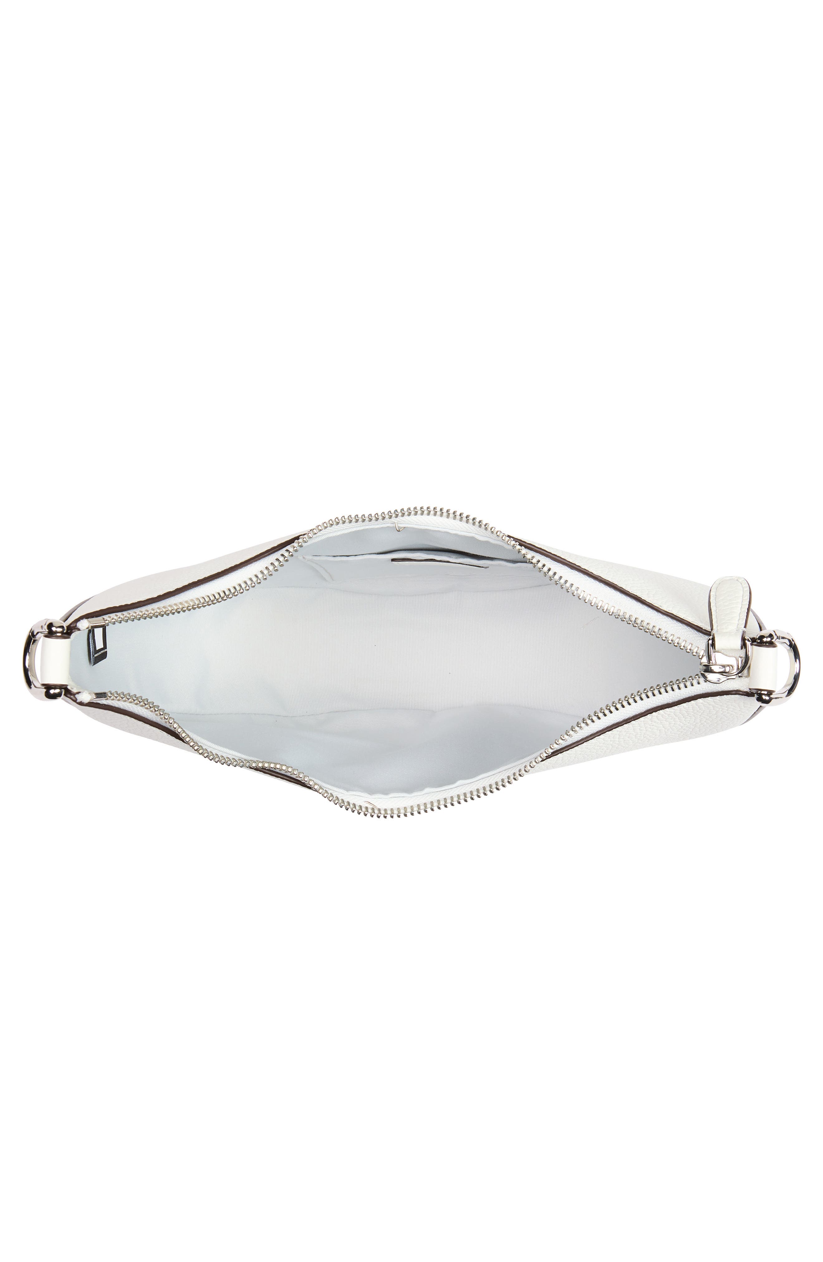 duo pebble leather crossbody bag, Alternate, color, TRUE WHITE