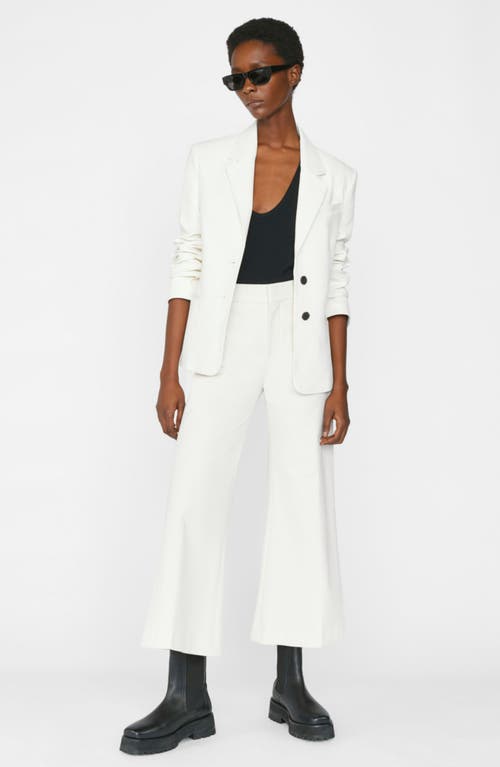 Frame Le Palazzo High-rise Wide-leg Jeans In Bone