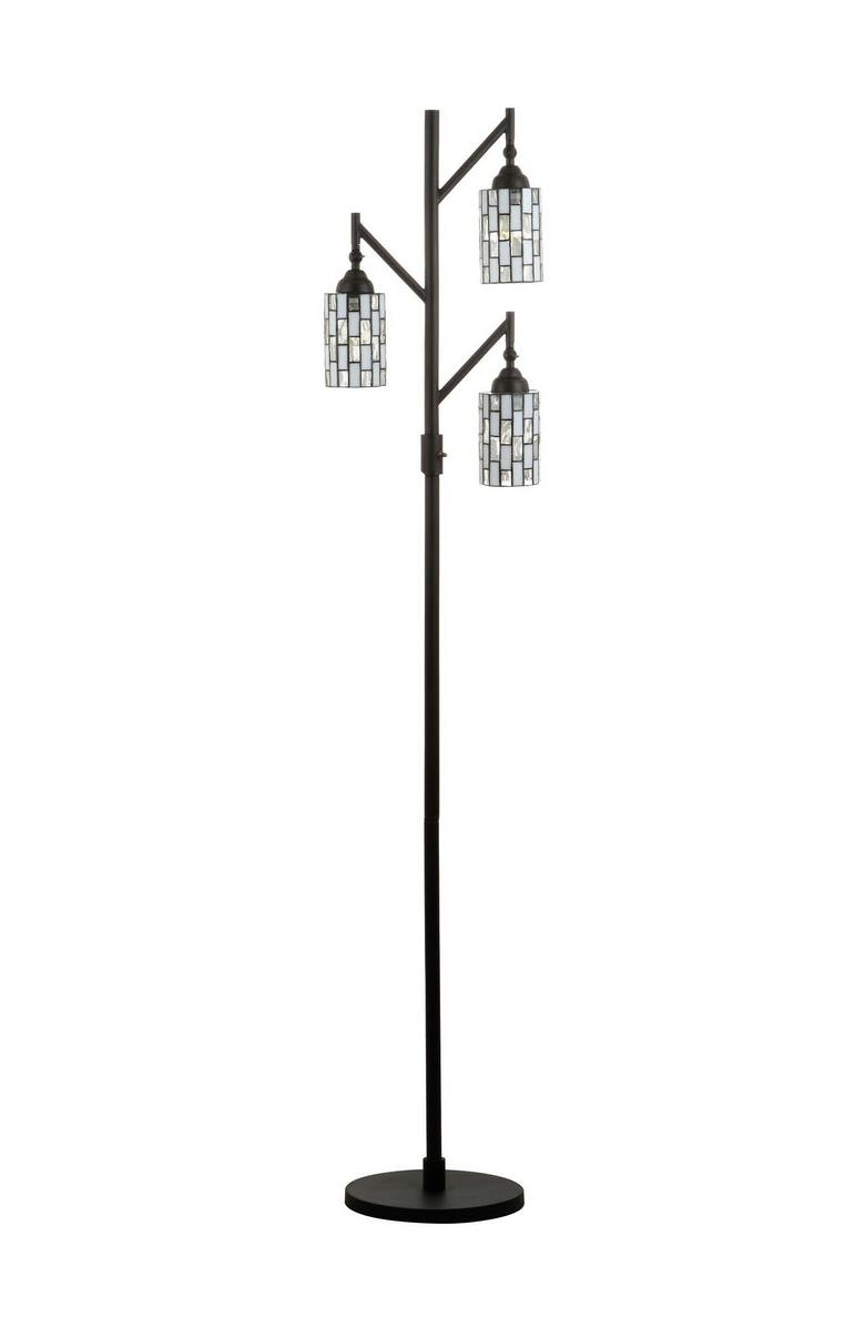 JONATHAN Y Lewis Tiffany-Style 71" Multi-Light LED Floor Lamp, Bronze, Alternate, color, Bronze