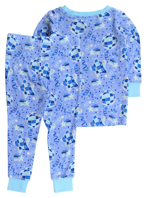Rufflebutts Gender Inclusive Softsnooze Long Sleeve Pajama Set In Blue