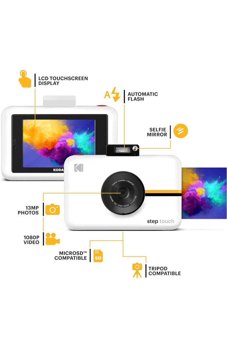 Kodak Step Touch Camera Bundle 13MP, Alternate, color, White