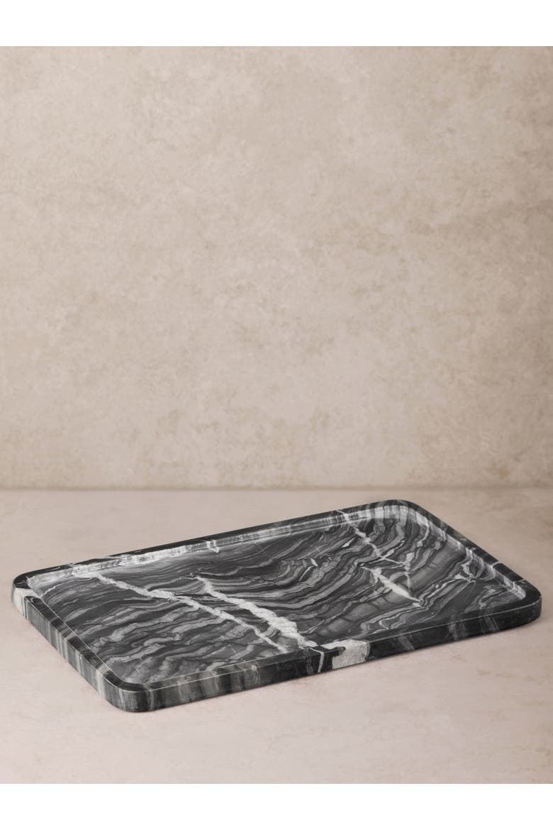 Frontier Black Marble Tray, Alternate, color, Black