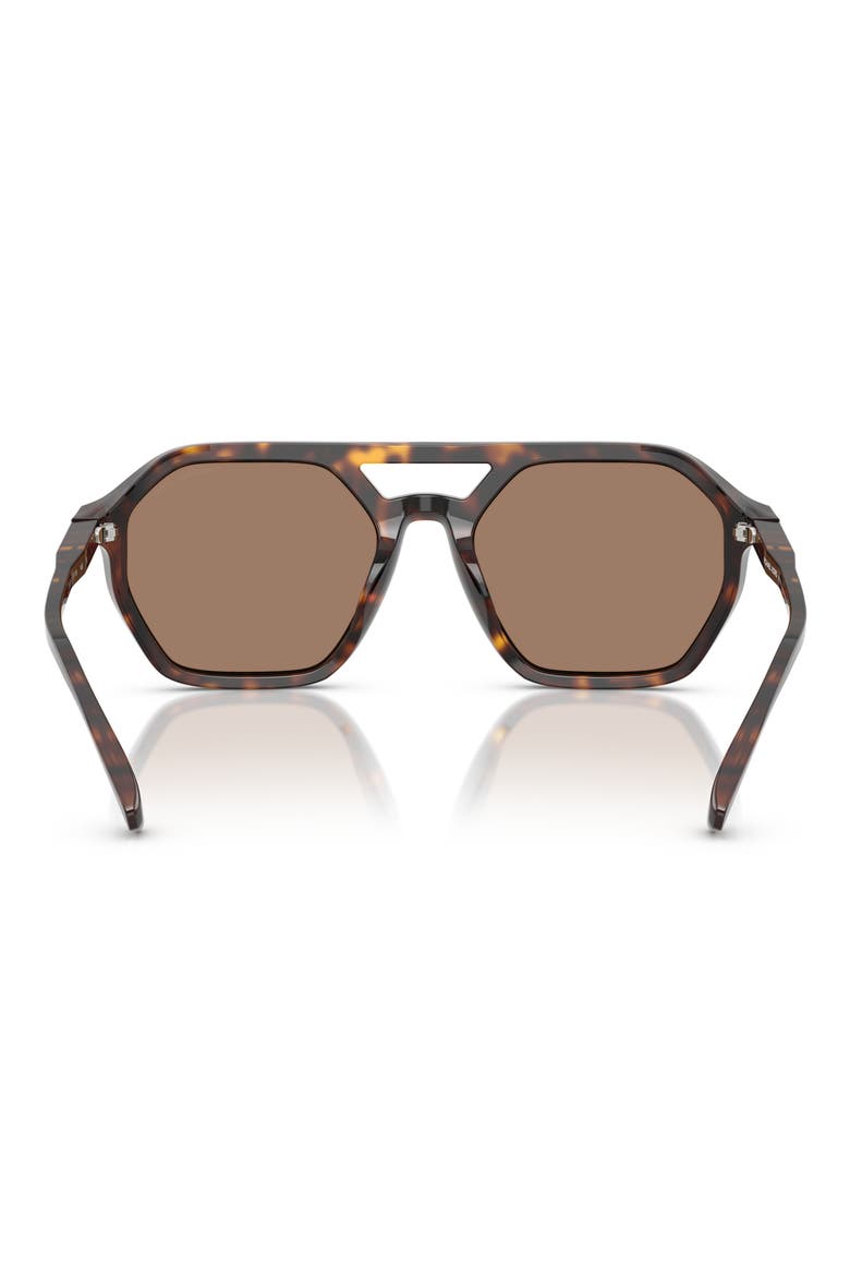 Jackson Hole 57mm Pilot Sunglasses, Alternate, color, DARK TORTOISE / BROWN SOLID