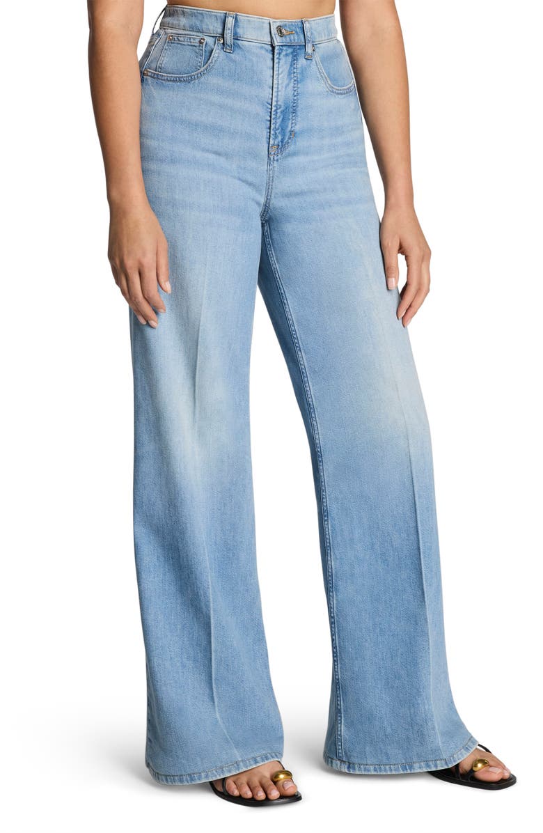 SPANX<sup>®</sup> SPANXsupersmooth<sup>™</sup> Authentic 360 Lightweight High Waist Super Wide Leg Jeans, Alternate, color, Seaside Blue