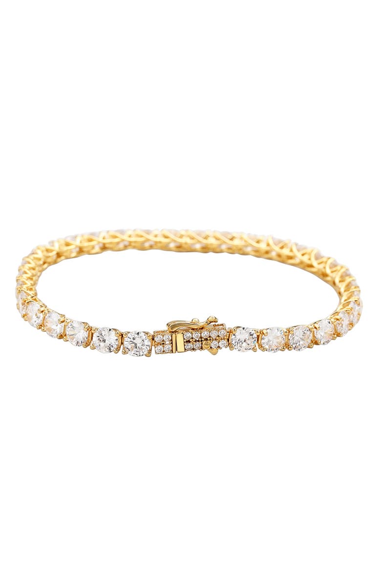 SUZY LEVIAN Cubic Zirconia Tennis Bracelet, Alternate, color, Metallic Gold