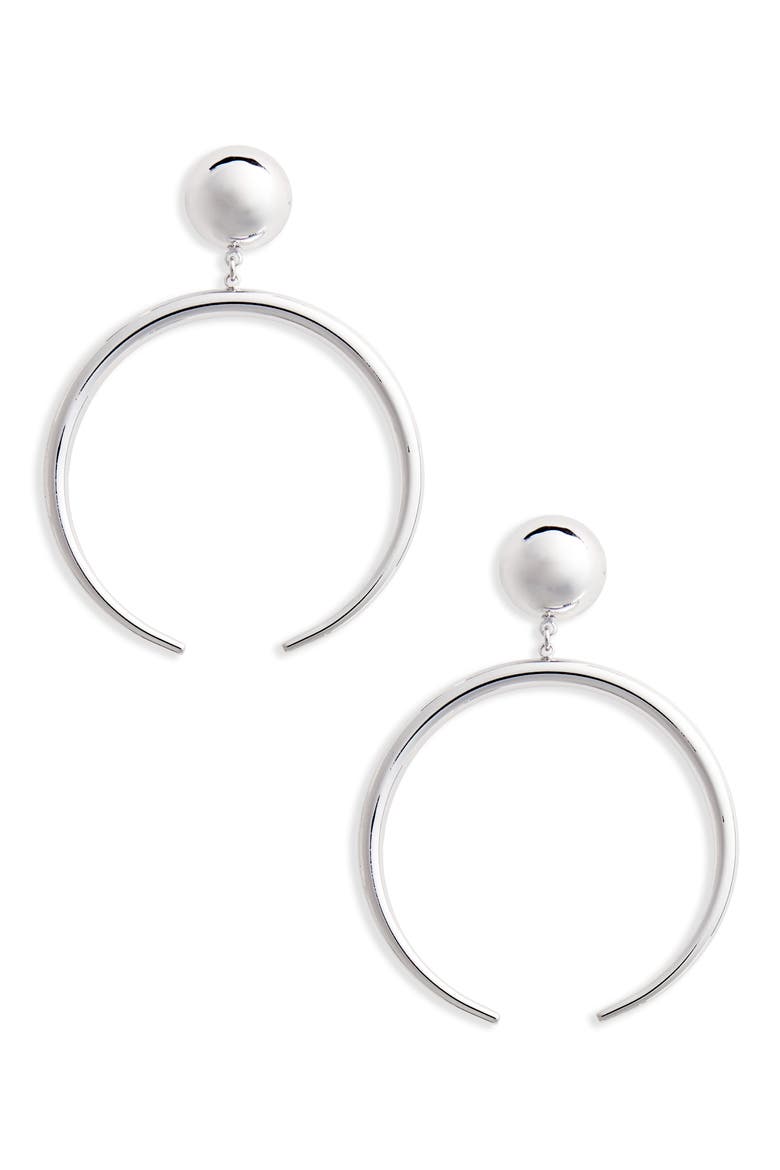 The Factory Drop Earrings, Main, color, SILVER