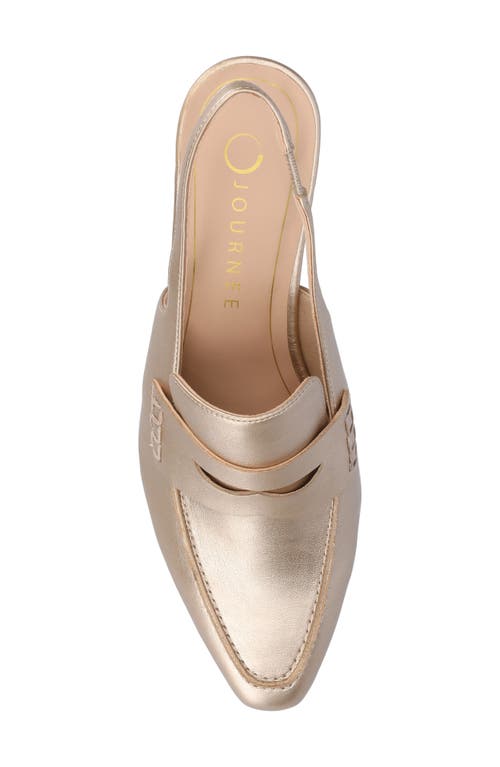 Shop Journee Collection Amory Slingback Pump In Champagne