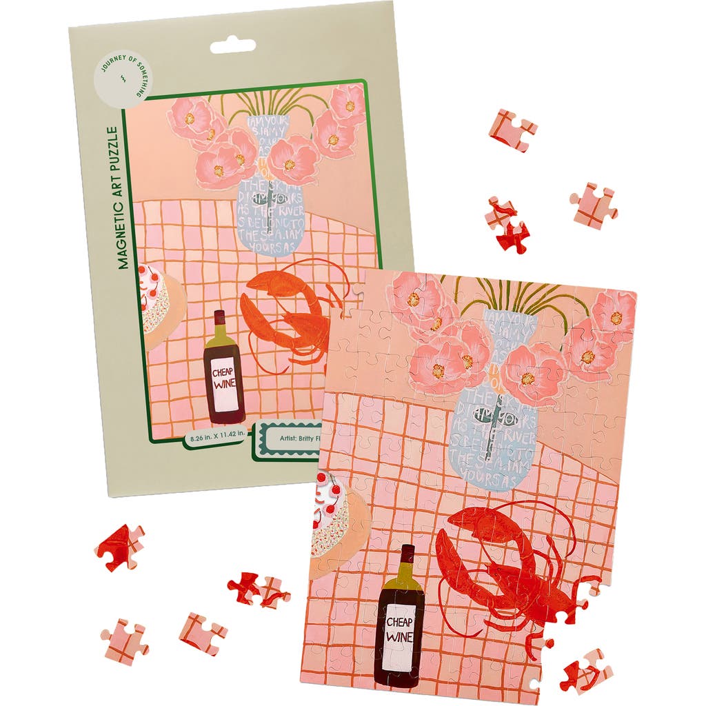 Journey of Something Lobster Lunch, 100 Piece Magnetic Art Puzzle, 11.4 x 8.3 Inches in Multicolored  product