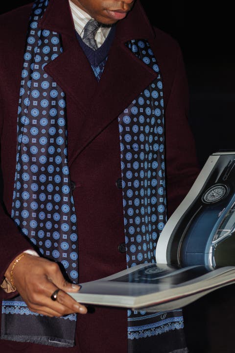 Botticelli - Slim Silk Scarf for Men