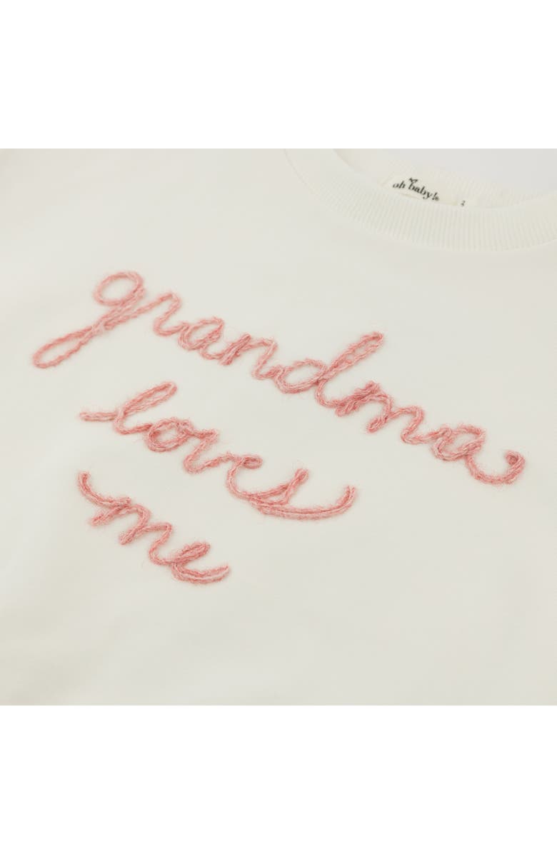oh baby! Grandma Loves Me Millie Sweatshirt, Alternate, color, Oyster