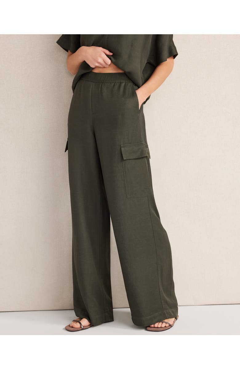 Haven Well Within Viscose Linen Palazzo Pants, Main, color, Cypress