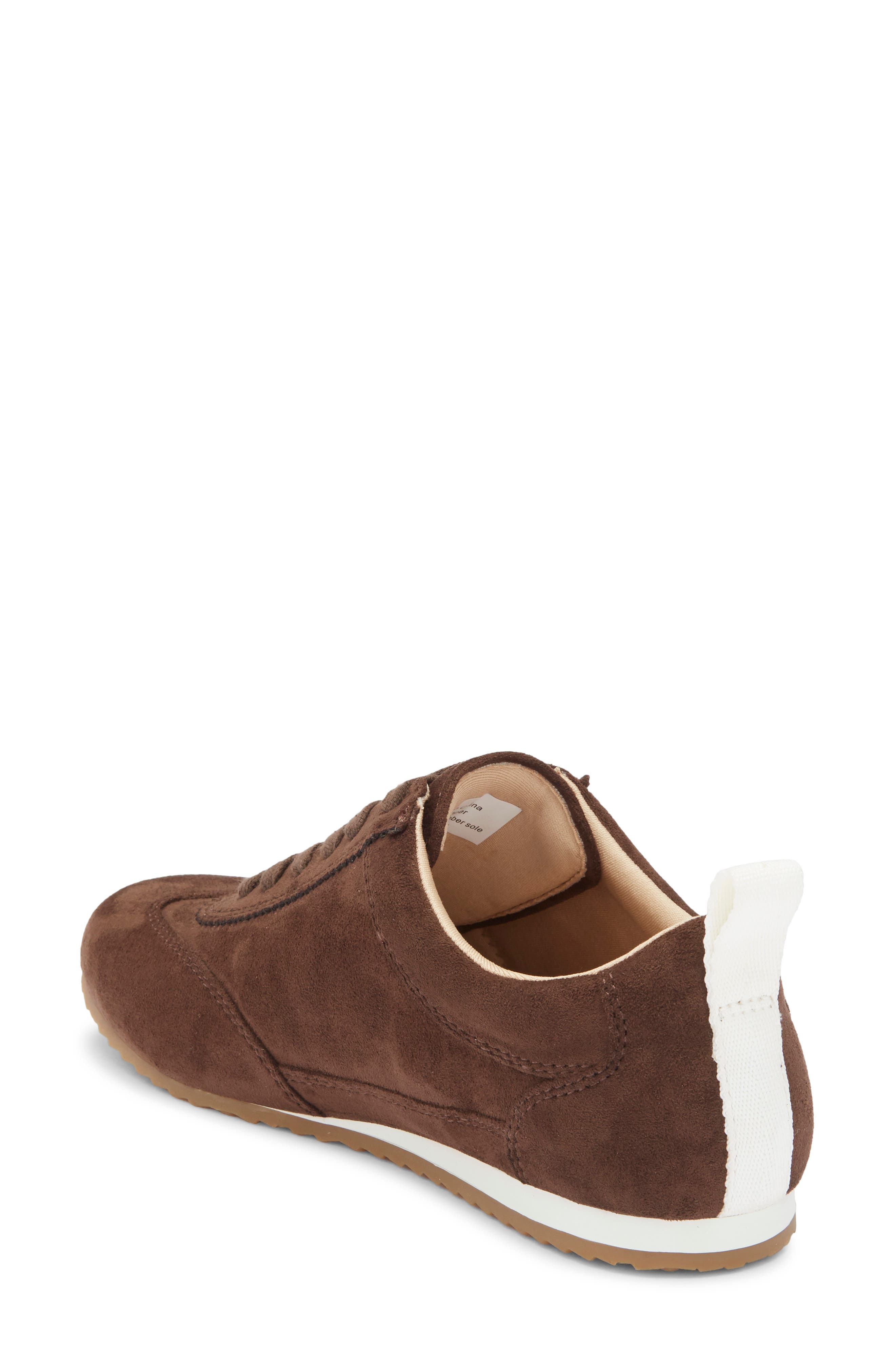 NORDSTROM RACK Peachy Low Lace-Up Sneaker, Alternate, color, Brown Chocolate