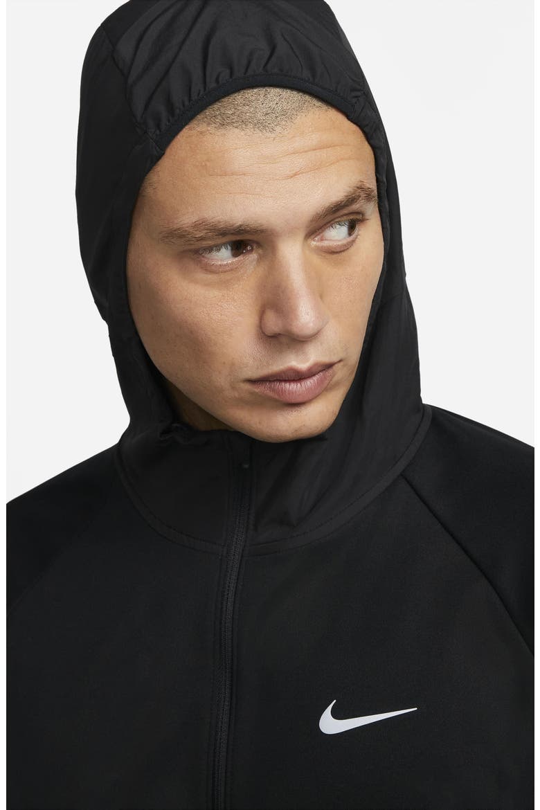 Therma-FIT Repel Miler Running Jacket, Alternate, color, BLACK/ BLACK