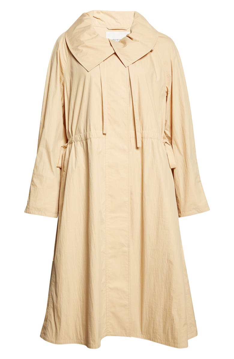 Lafayette 148 New York Travel Cotton Trench Coat, Alternate, color, Halo Yellow