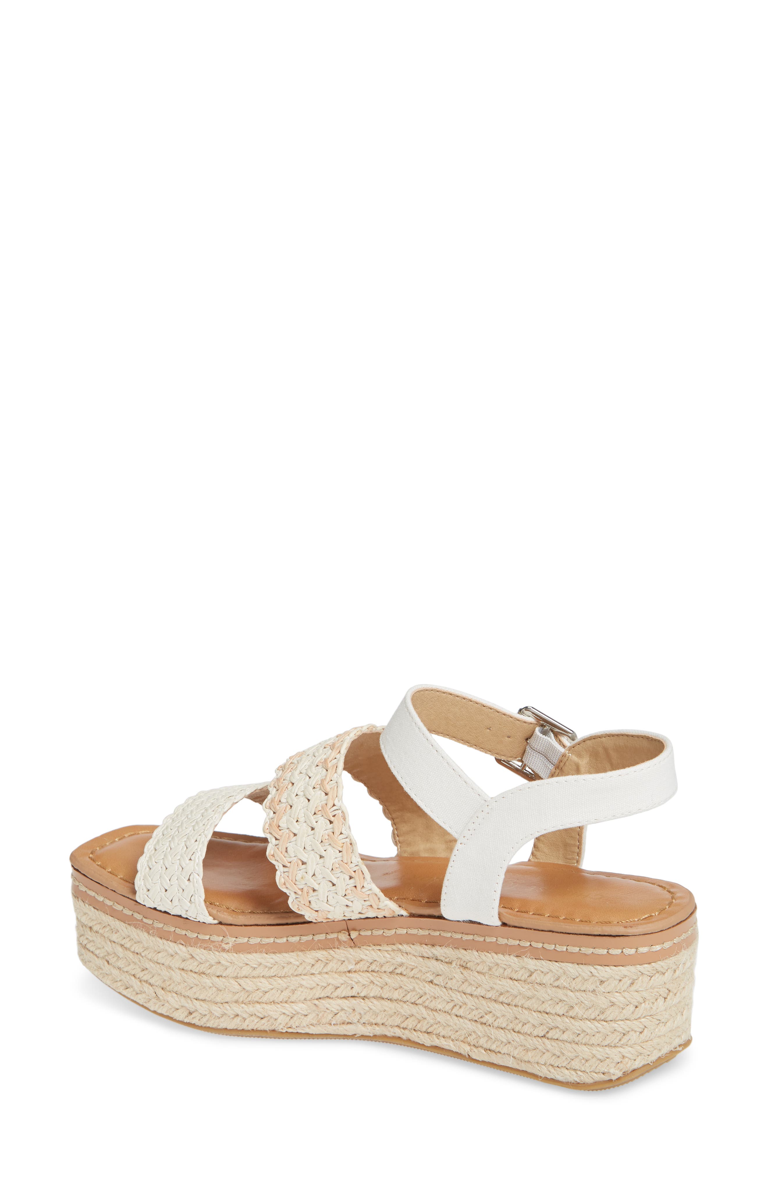 Zinger Platform Sandal, Alternate, color, CREAM CANVAS
