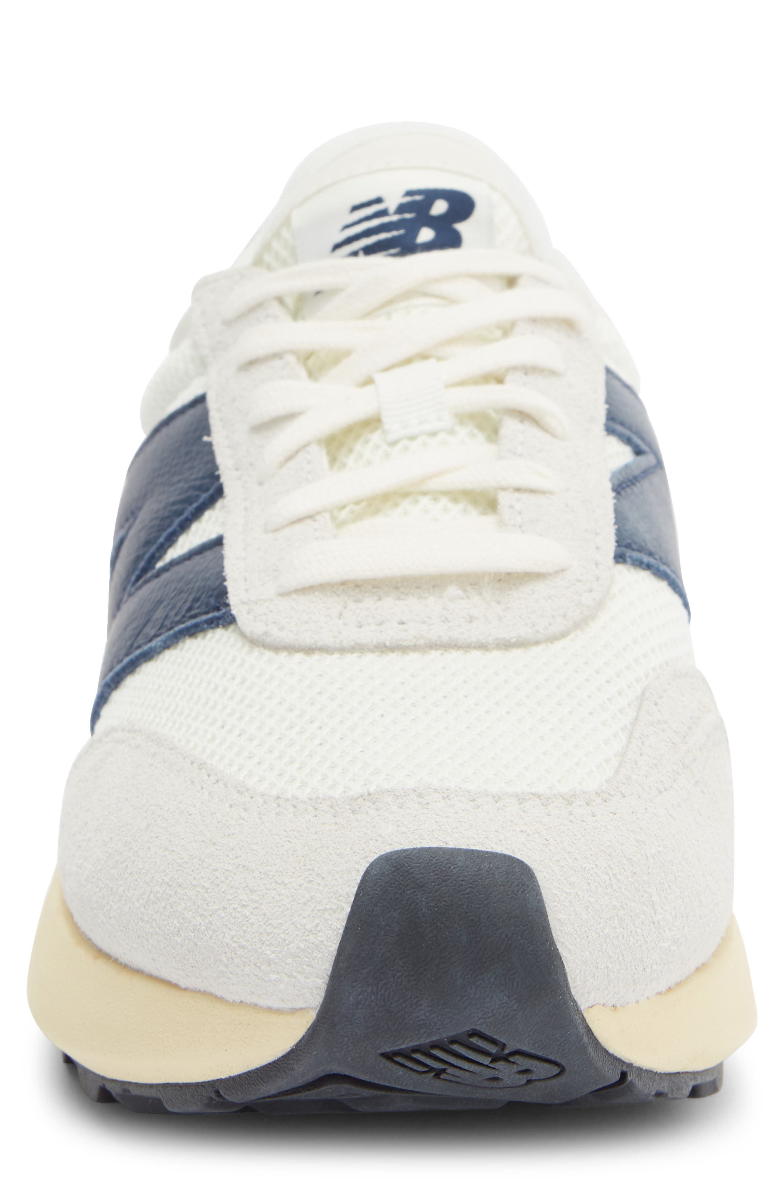 New Balance Gender Inclusive 370 Sneaker, Alternate, color, Sea Salt/ Nb Navy