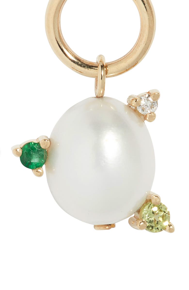 Poppy Finch Mismatch Stone Cultured Pearl Drop Earrings, Alternate, color, Gold