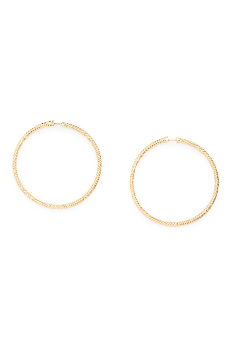 Rope Hoop Earrings, Main, color, GOLD