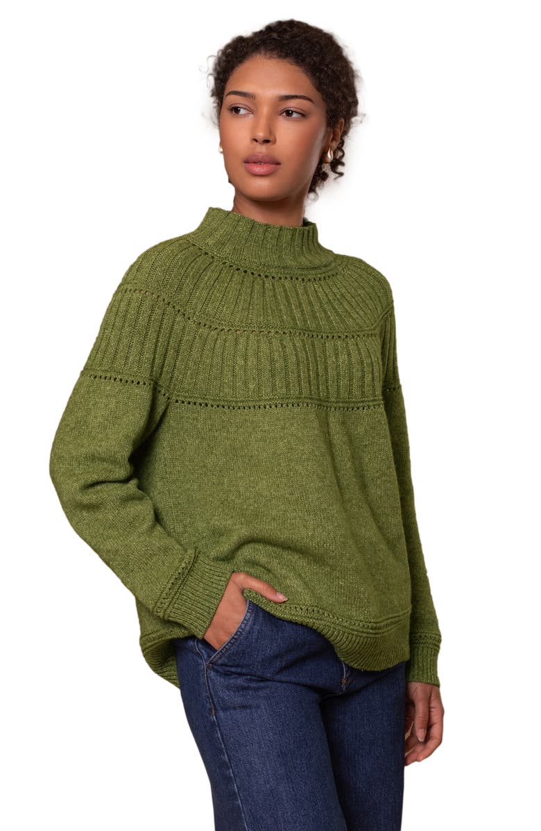 Celtic & Co. Textured Yoke Sweater, Alternate, color, 
