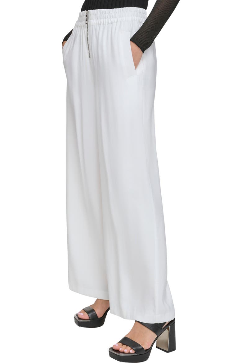 Stretch Twill Wide Leg Pants, Alternate, color, IVORY