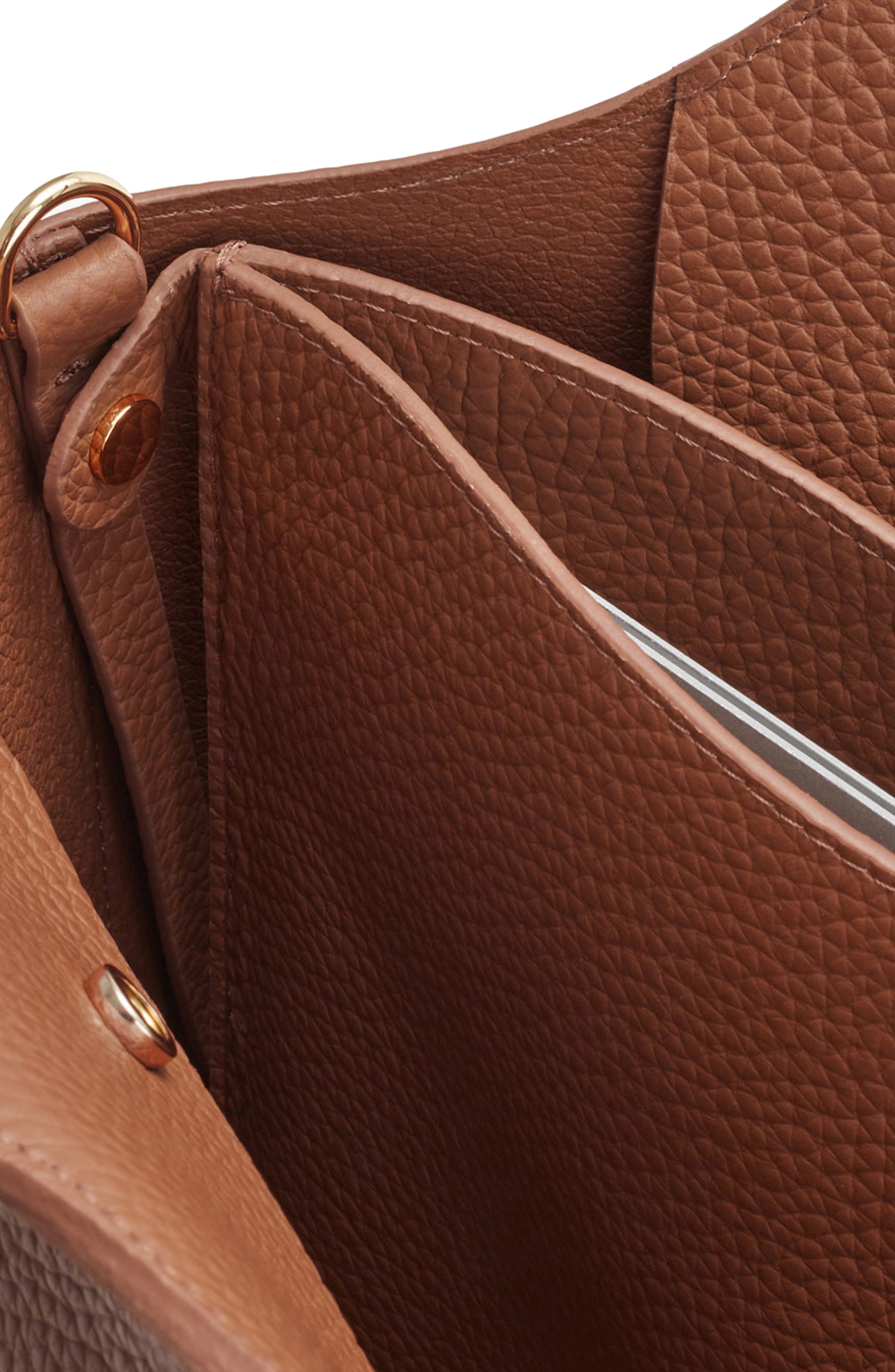 Cuyana System 16-Inch Leather Laptop Sleeve, Alternate, color, Caramel