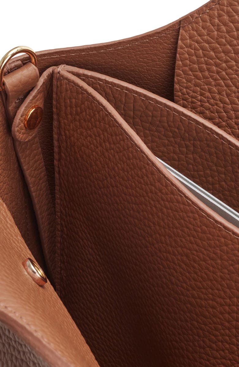 Cuyana System 16-Inch Leather Laptop Sleeve, Alternate, color, Caramel