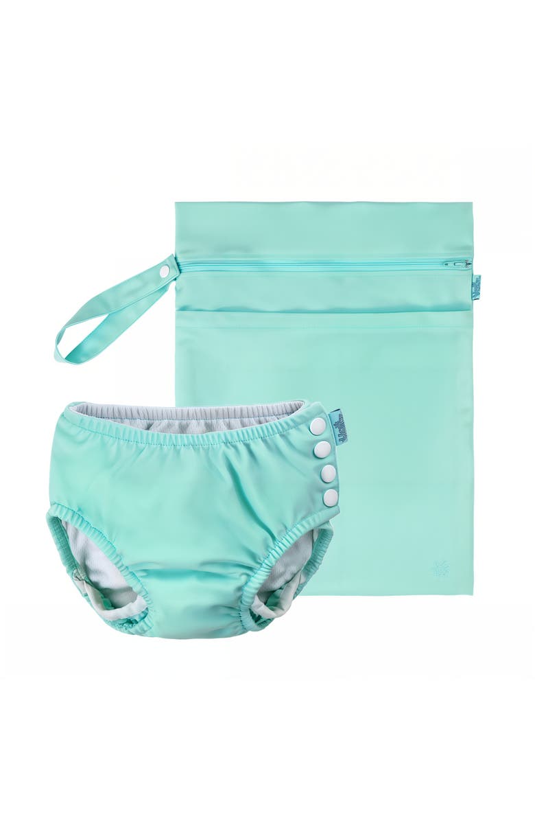 UV Skinz Adjustable Swim Diaper Set, Main, color, Aruba