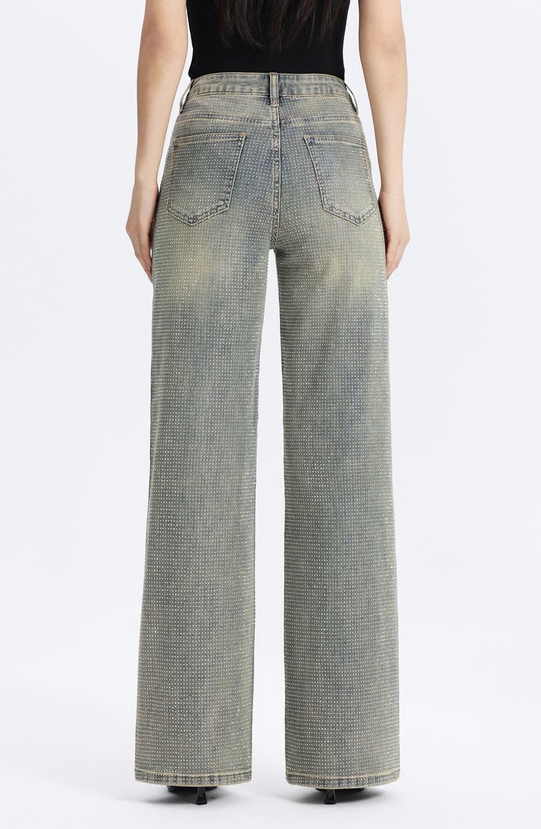 Bayeas Embellished High Waist Wide Leg Jeans, Alternate, color,