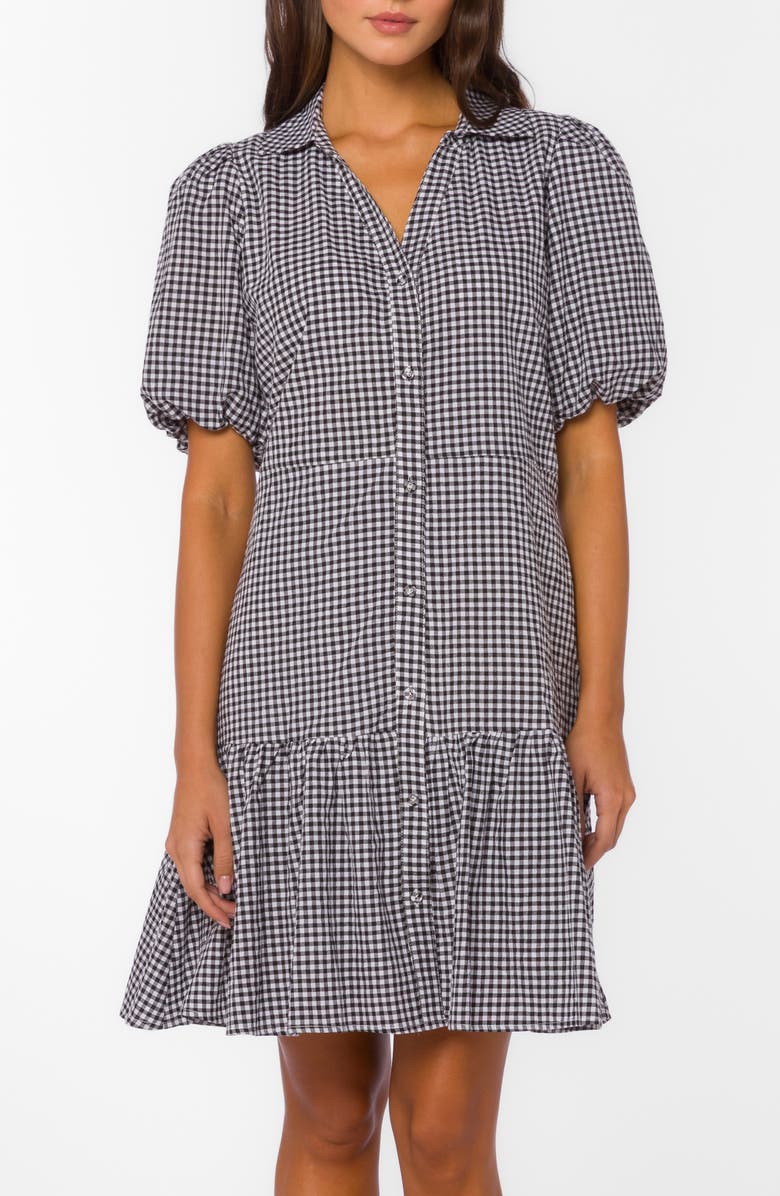VELVET HEART Short Sleeve Button Front Shirtdress, Alternate, color,