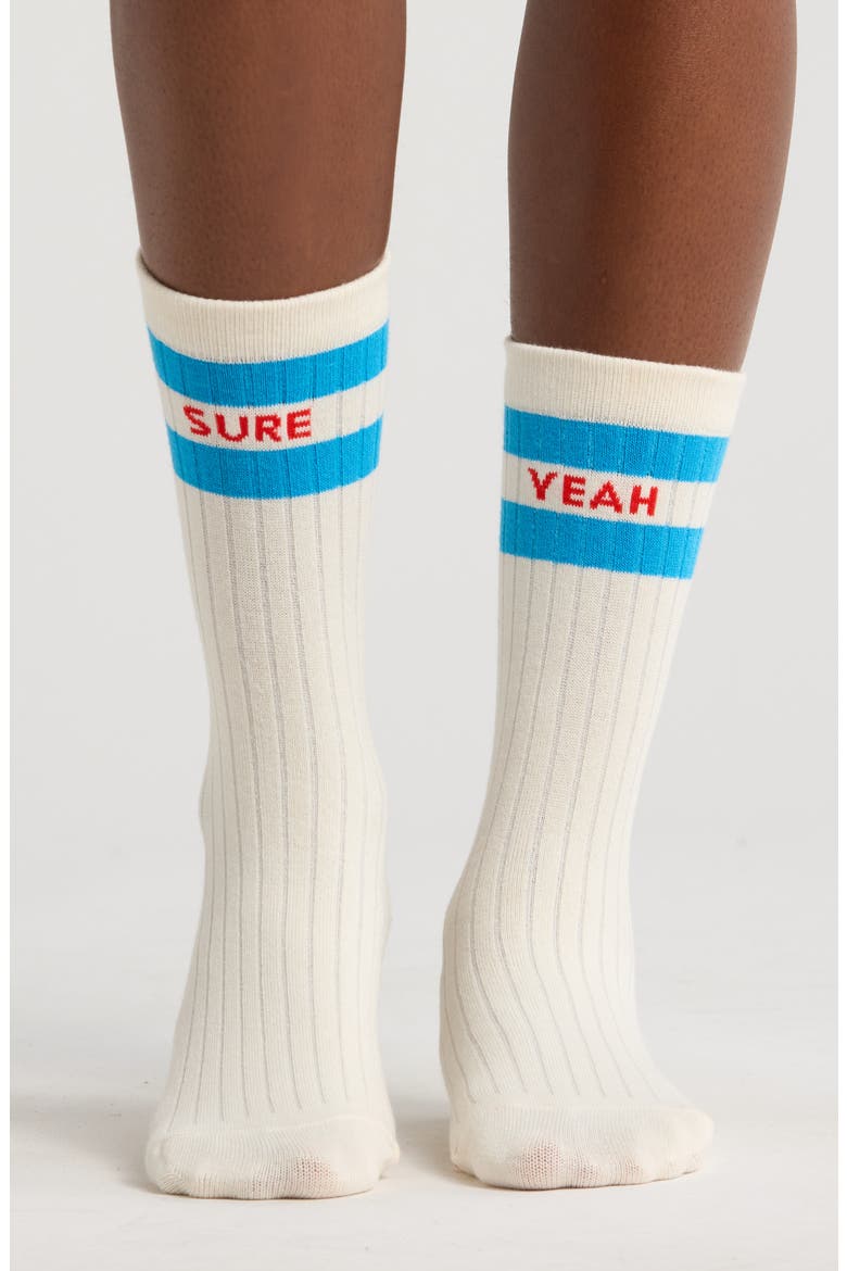 The Half Step Crew Socks, Alternate, color, YEAH SURE
