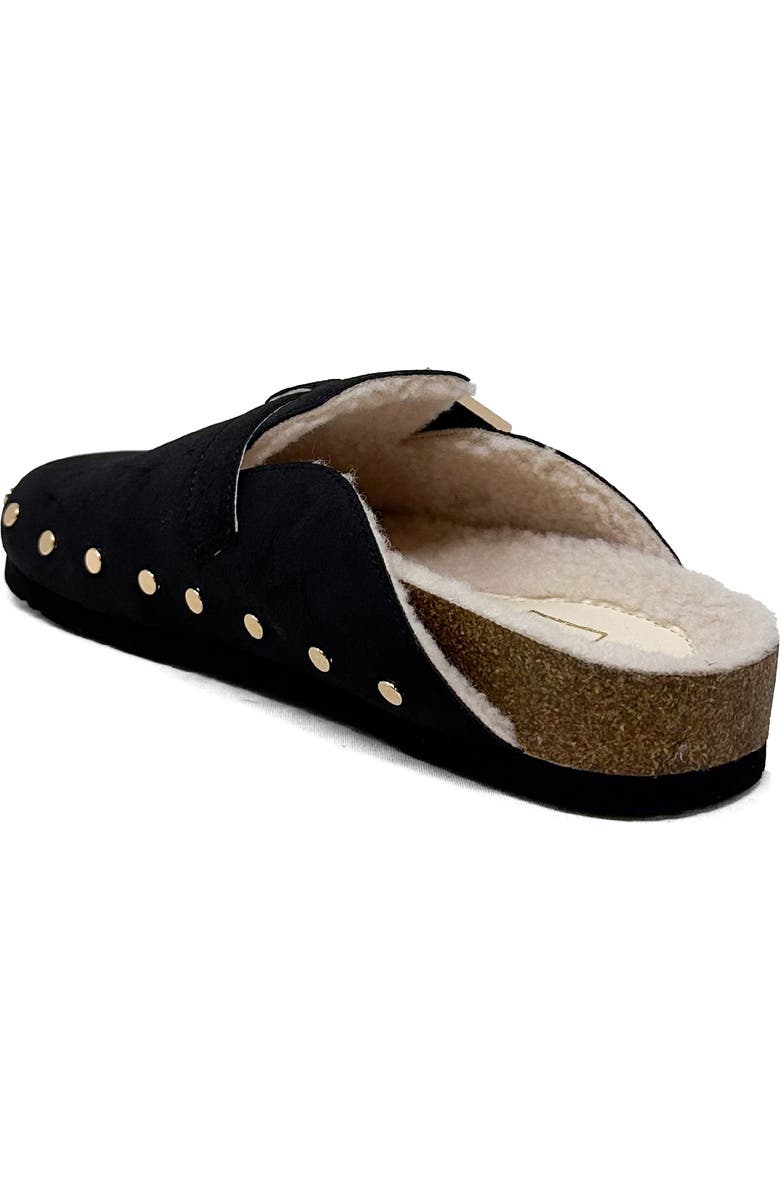 SHUSHOP Tori Faux Shearling Lined Clog, Alternate, color, Black Suede
