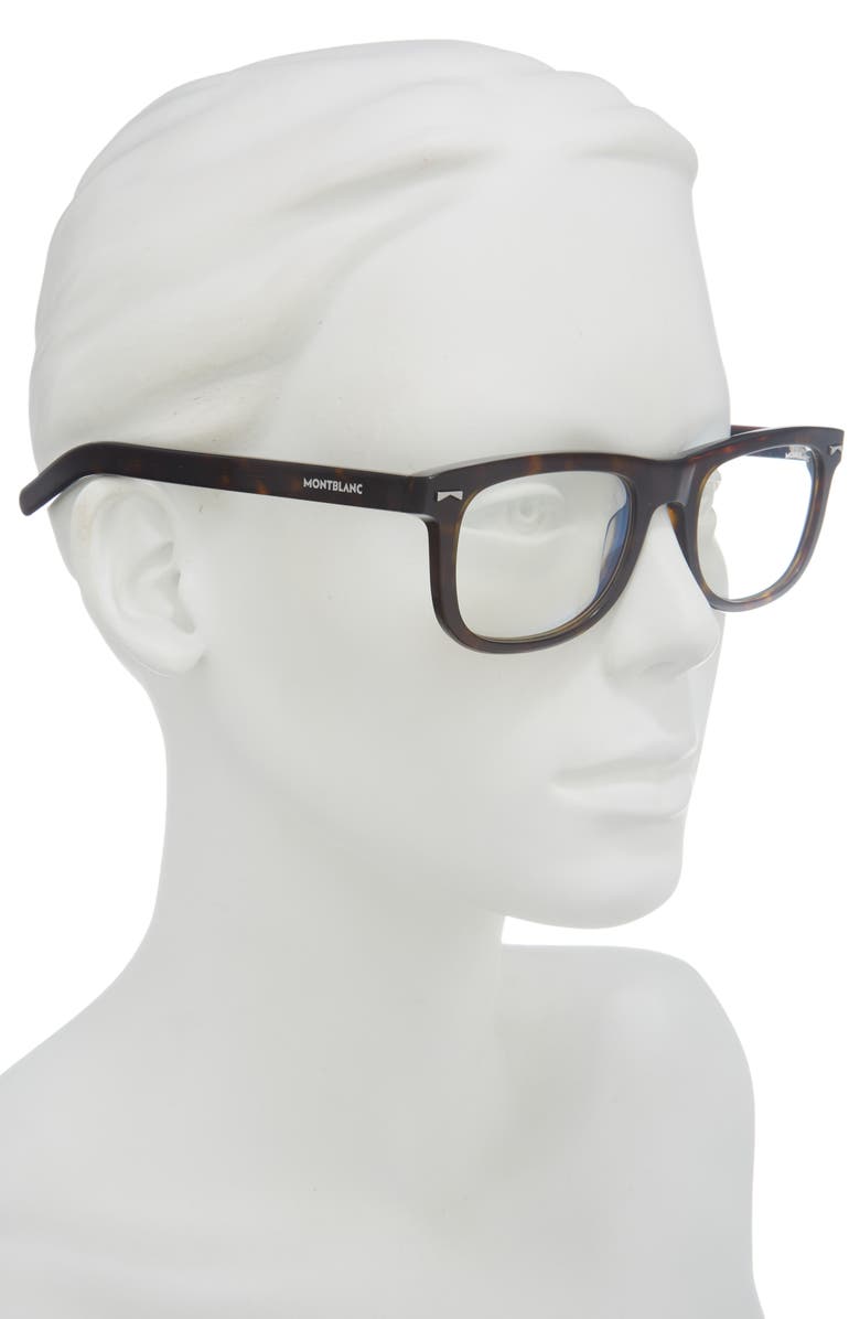 Montblanc 53mm Optical Frames, Alternate, color, Havana Havana Transparent