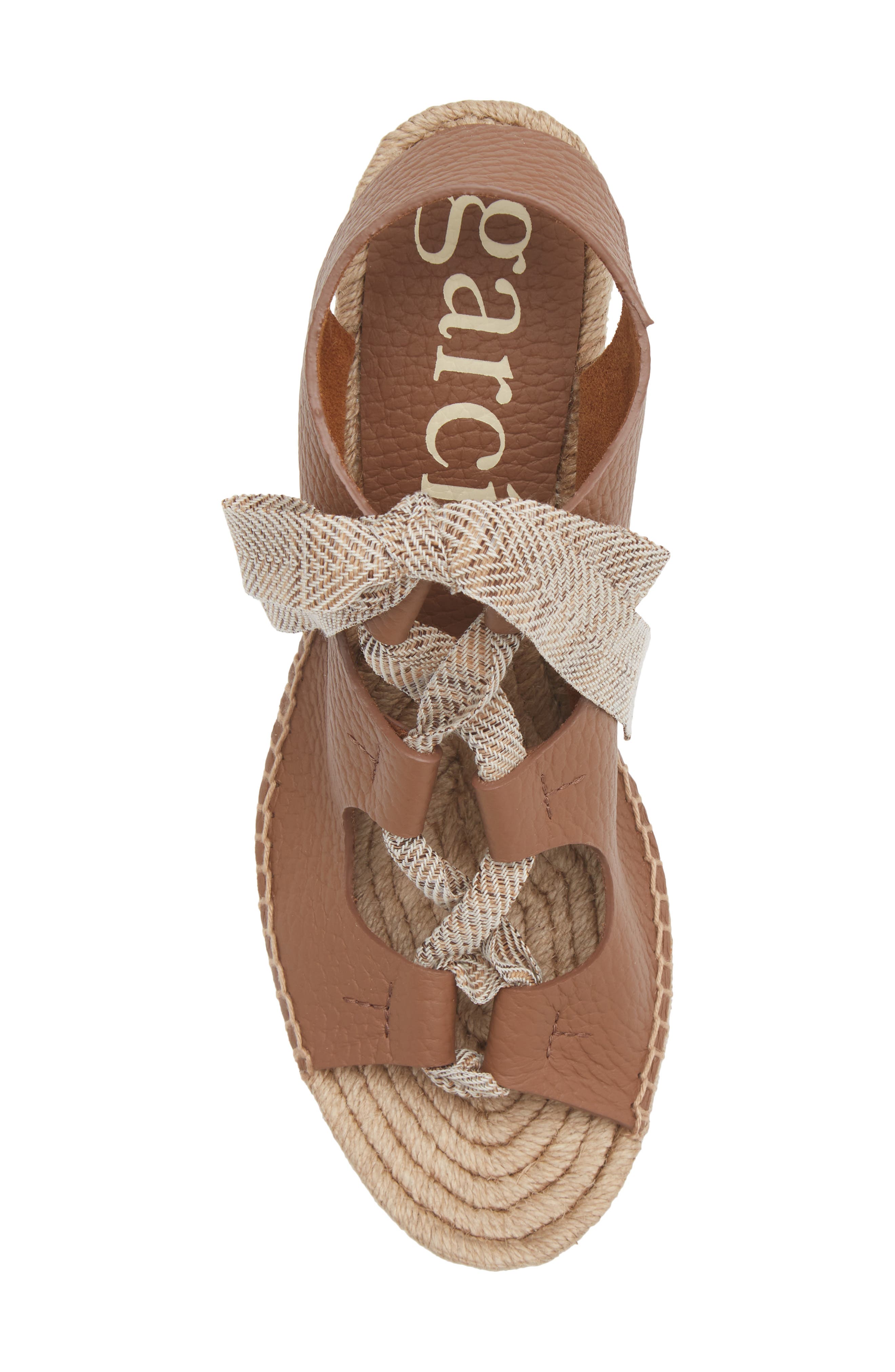 Pedro Garcia Otelia Wedge Sandal, Alternate, color, Saddle Cervo