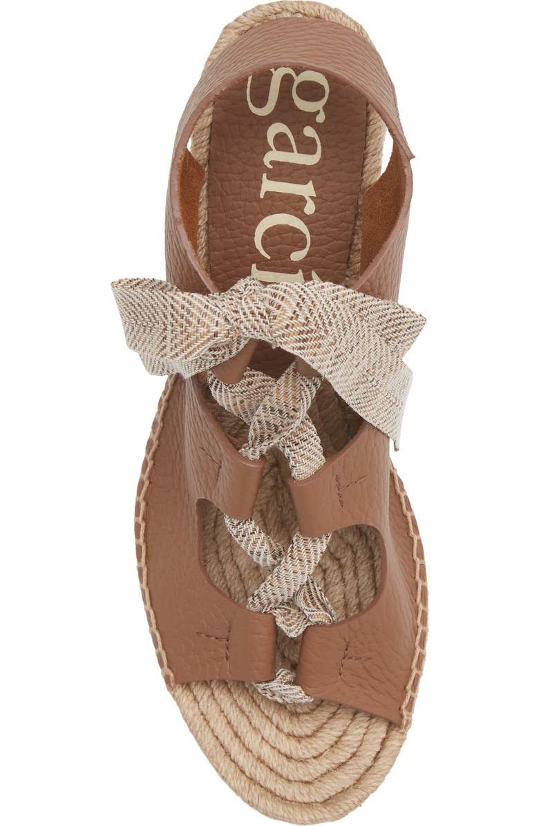 Pedro Garcia Otelia Wedge Sandal, Alternate, color, Saddle Cervo