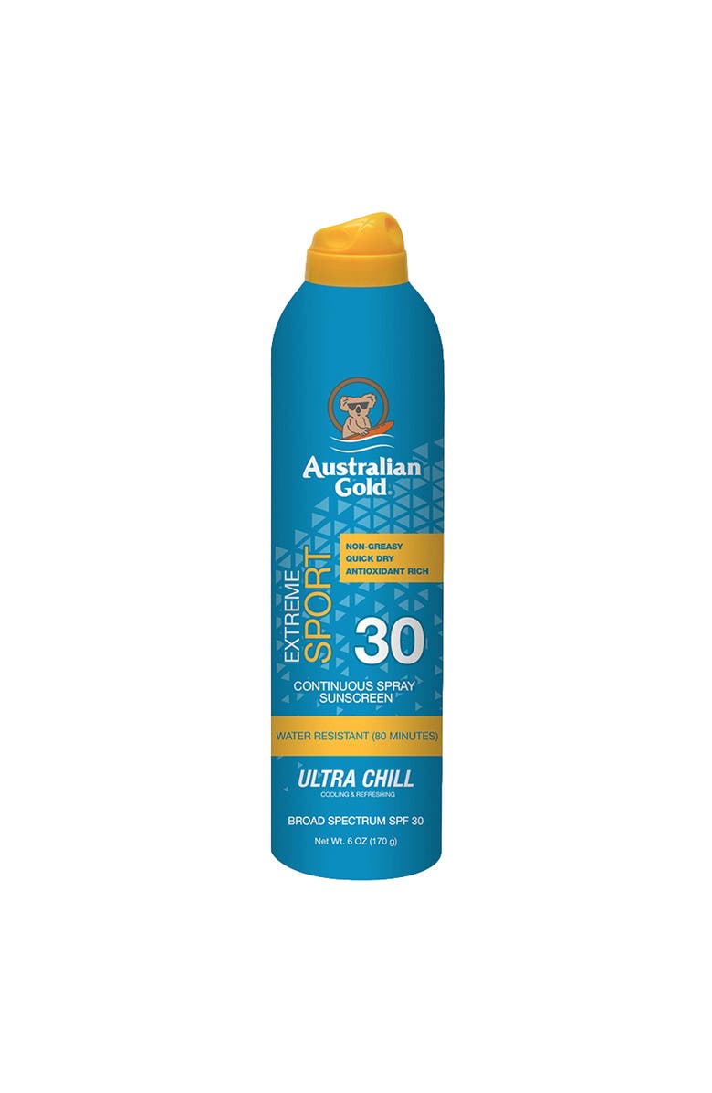 Australian Gold SPF 30 Sport Continuous Spray with Ultra Chill, Main, color, 