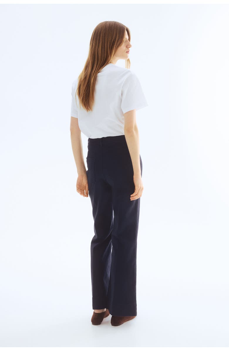 H&M Flared Canvas Trousers, Alternate, color, 