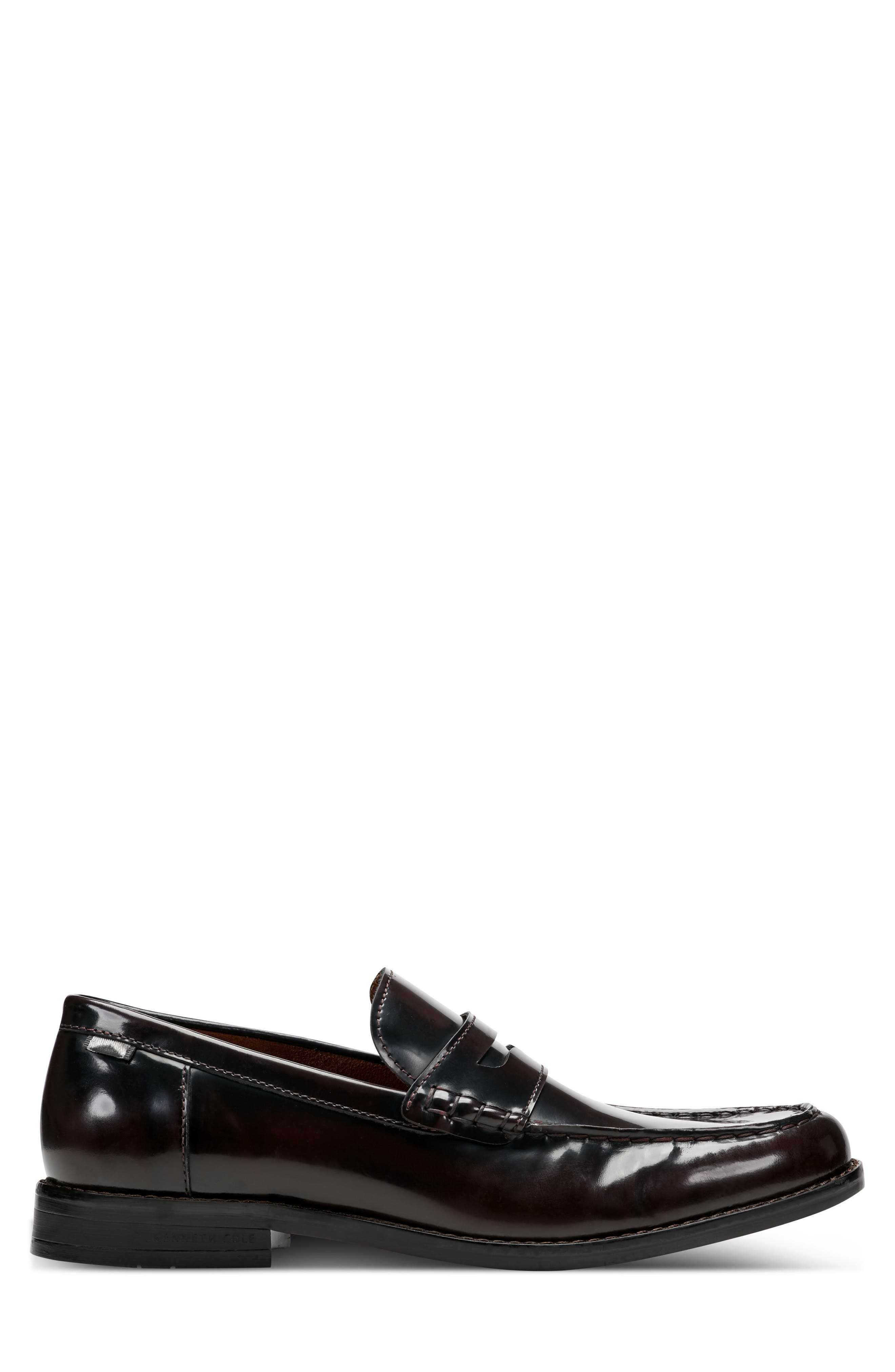 Paco Leather Penny Loafer, Alternate, color, BURGUNDY
