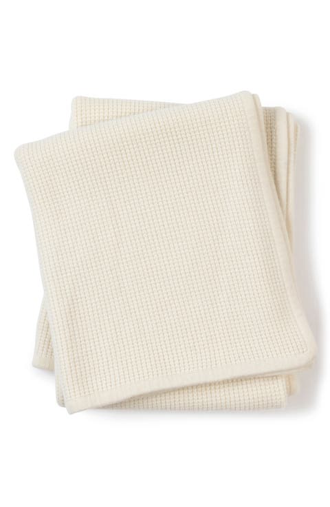 Sienna Waffle Knit Cashmere Throw Blanket