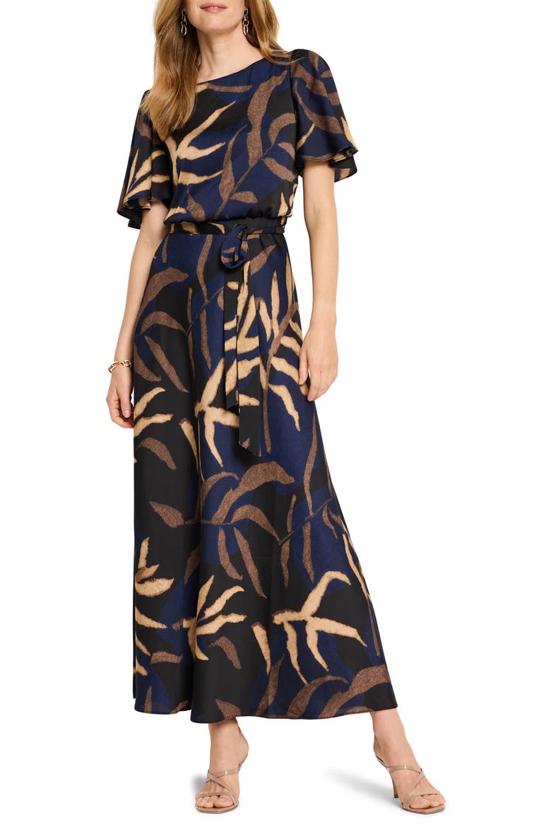 Midnight Fern Jeni Maxi Dress, Main, color, INDIGO MULTI