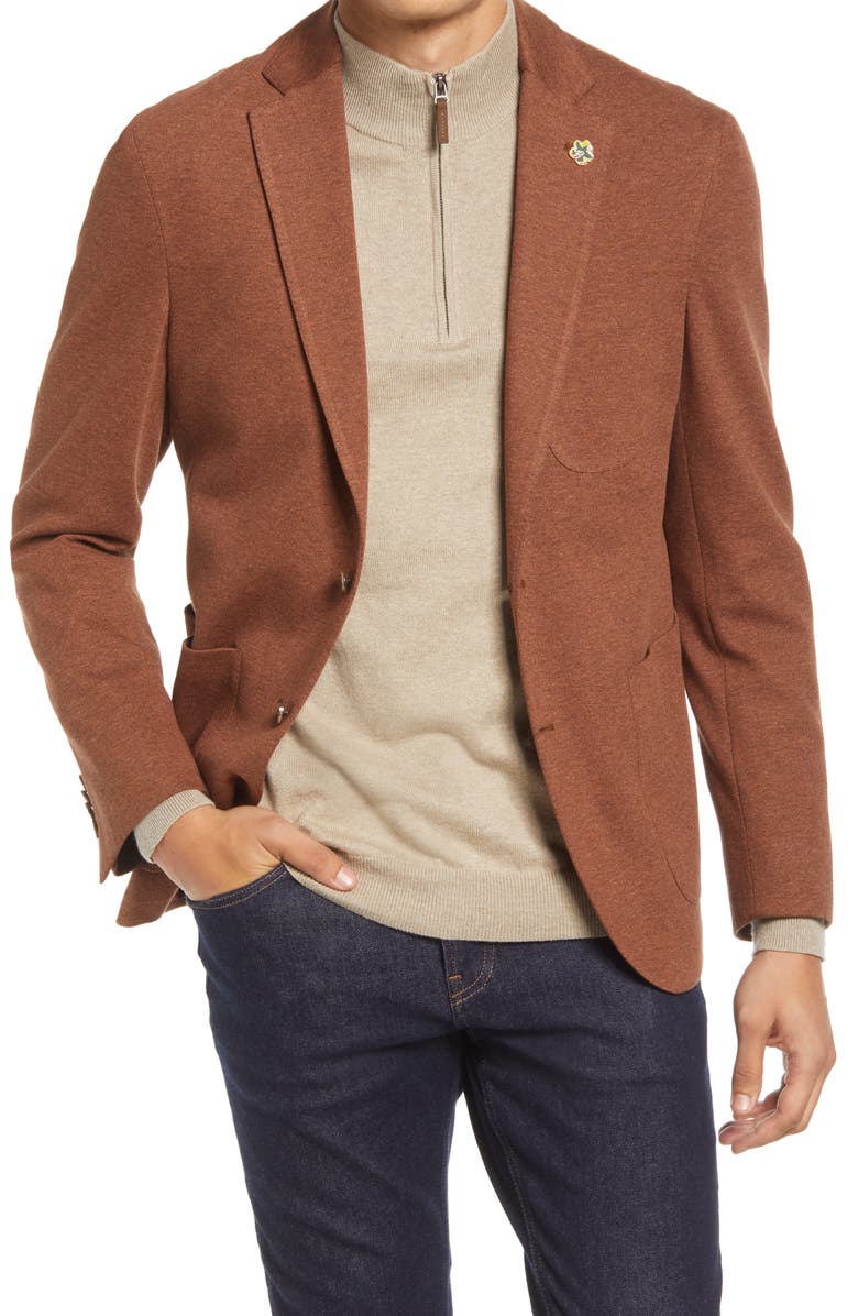 Ted Baker London Tom Heathered Knit Sport Coat, Main, color, 