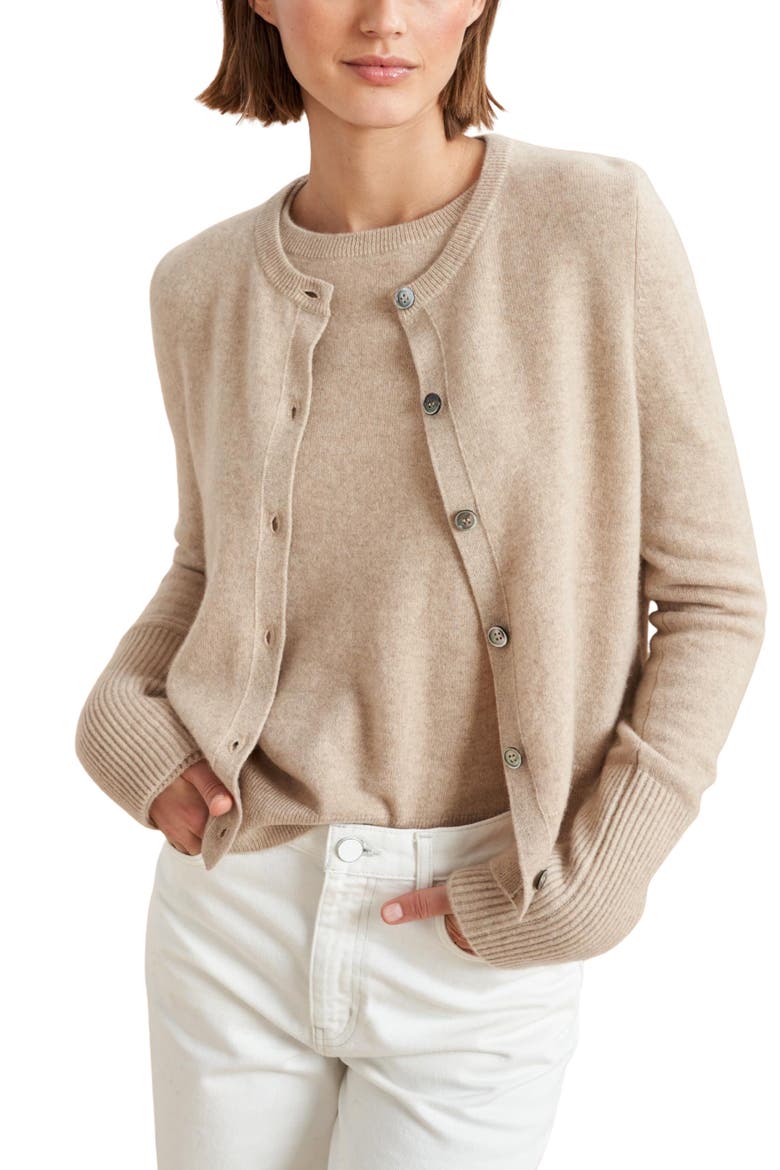 Solid Lean Lines Cardigan, Main, color, Tan
